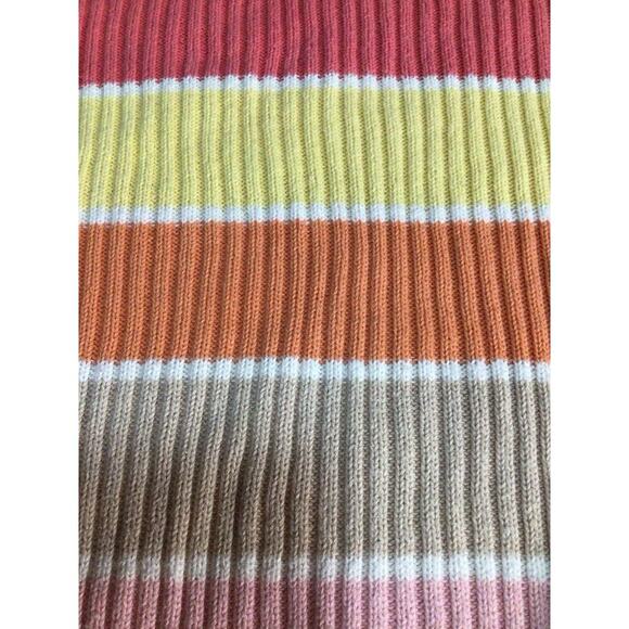 Venezia Jeans Womens Sweater Size 18/20 Striped Ribbed Knit Mock Neck - Picture 3 of 7